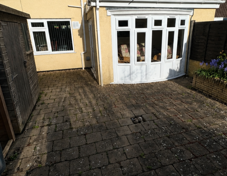 Tired garden space before work by JJN Construction in Somerset