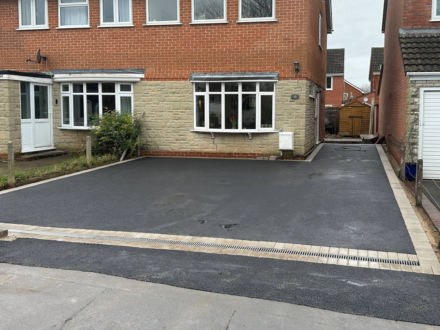 Driveway and paving detail by JJN Construction in Somerset