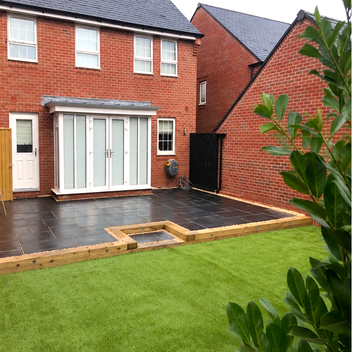 Fresh turfing and lawn installation by JJN Construction in Somerset